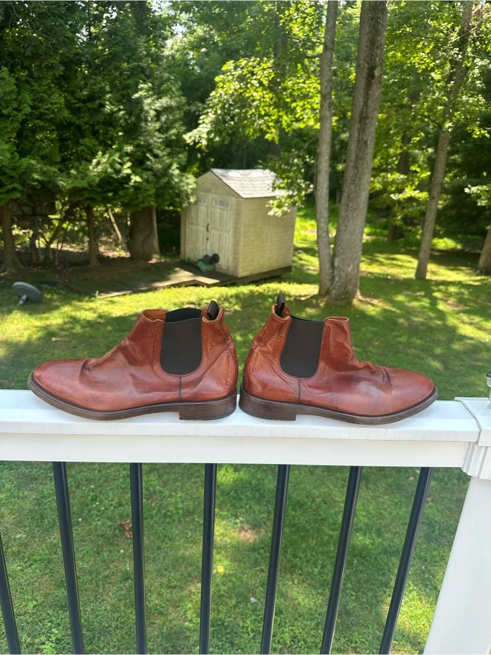 Frye Chase Chelsea 80040 Mens Brown Leather Slip On Chelsea Boots